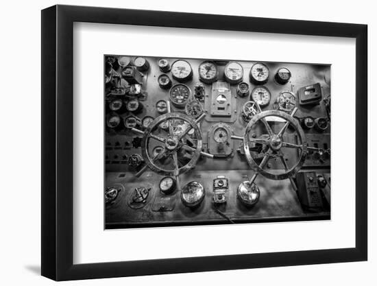 Engine Controls Aboard the Uss Midway in San Diego, Ca-Andrew Shoemaker-Framed Photographic Print