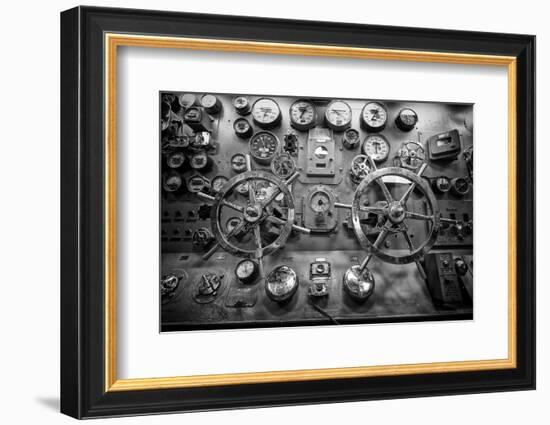 Engine Controls Aboard the Uss Midway in San Diego, Ca-Andrew Shoemaker-Framed Photographic Print