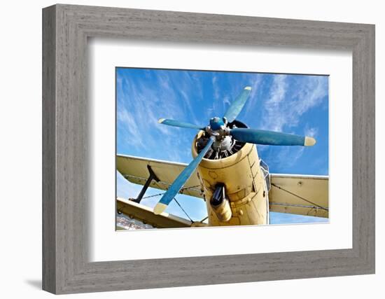 Engine of an Old Airplane from Low Angle-Gudella-Framed Photographic Print