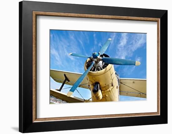 Engine of an Old Airplane from Low Angle-Gudella-Framed Photographic Print