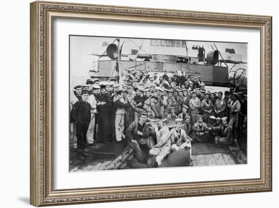 Engine Room Ratings on Board HMS 'Majestic, 1896-Gregory & Co-Framed Giclee Print