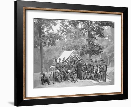 Engineer Camp, 8th N.Y. State Militia, American Civil War-Stocktrek Images-Framed Photographic Print