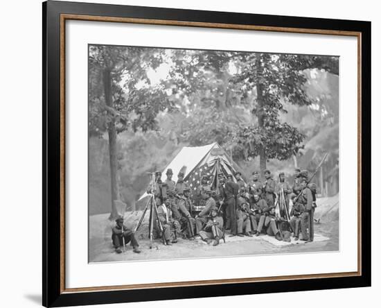 Engineer Camp, 8th N.Y. State Militia, American Civil War-Stocktrek Images-Framed Photographic Print