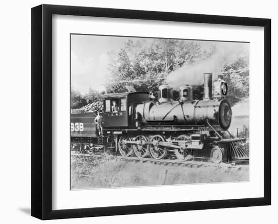 Engineer Casey Jones on Engine No. 638-J.E. France-Framed Photographic Print