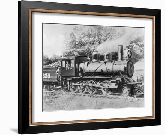 Engineer Casey Jones on Engine No. 638-J.E. France-Framed Photographic Print