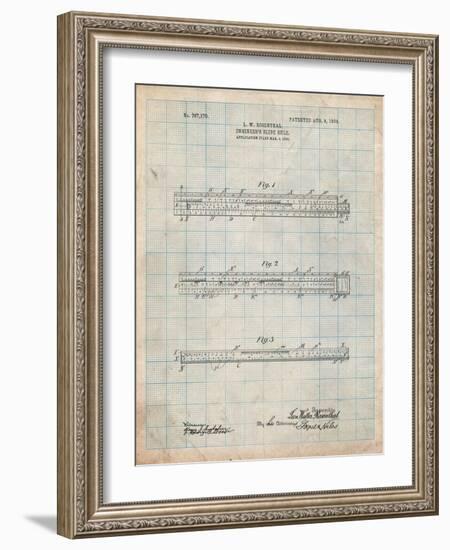 Engineer's Slide Rule Patent-Cole Borders-Framed Art Print