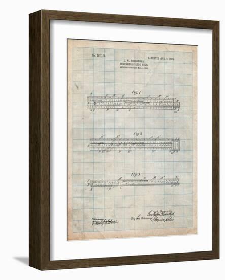 Engineer's Slide Rule Patent-Cole Borders-Framed Art Print