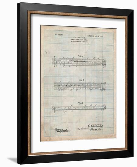 Engineer's Slide Rule Patent-Cole Borders-Framed Art Print