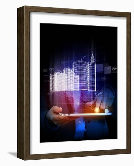 Engineering Automation Building Designing,  Construction Industry Technology-Sergey Nivens-Framed Photographic Print