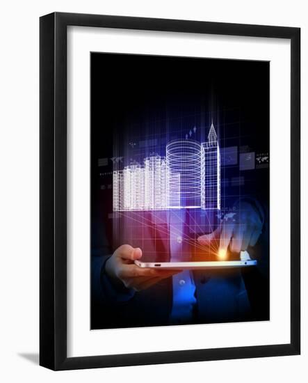 Engineering Automation Building Designing,  Construction Industry Technology-Sergey Nivens-Framed Photographic Print