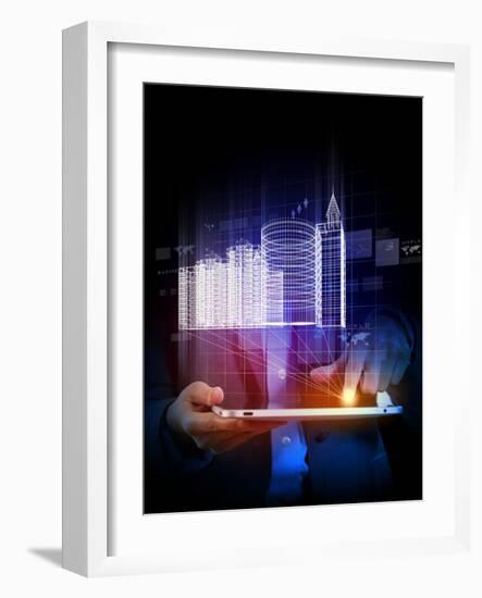 Engineering Automation Building Designing,  Construction Industry Technology-Sergey Nivens-Framed Photographic Print