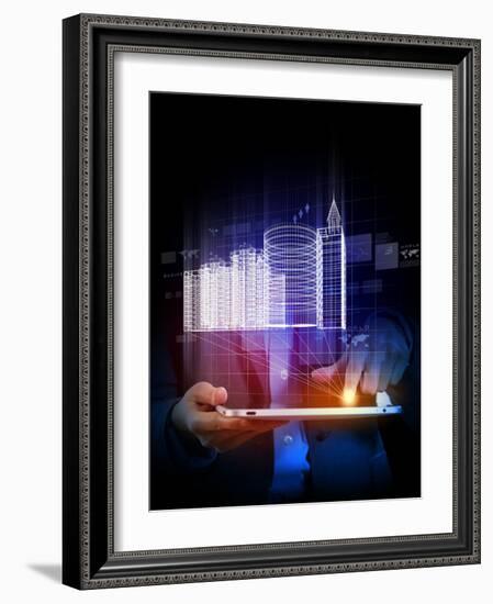 Engineering Automation Building Designing,  Construction Industry Technology-Sergey Nivens-Framed Photographic Print