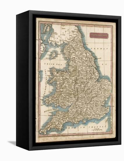 England and Wales Hand Coloured Engraving-null-Framed Premier Image Canvas