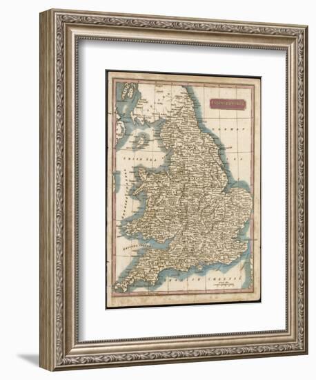 England and Wales Hand Coloured Engraving-null-Framed Photographic Print
