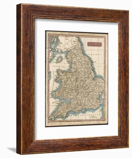 England and Wales Hand Coloured Engraving-null-Framed Photographic Print