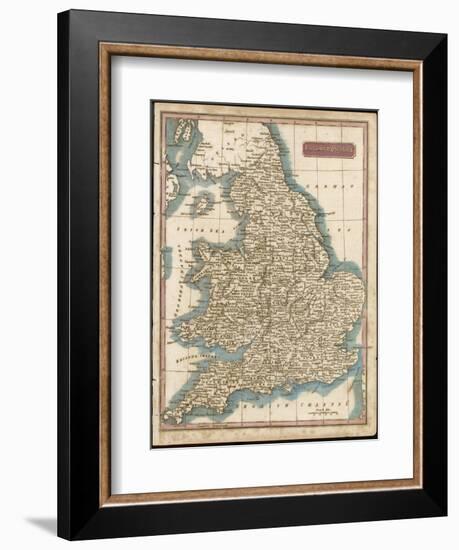 England and Wales Hand Coloured Engraving-null-Framed Photographic Print