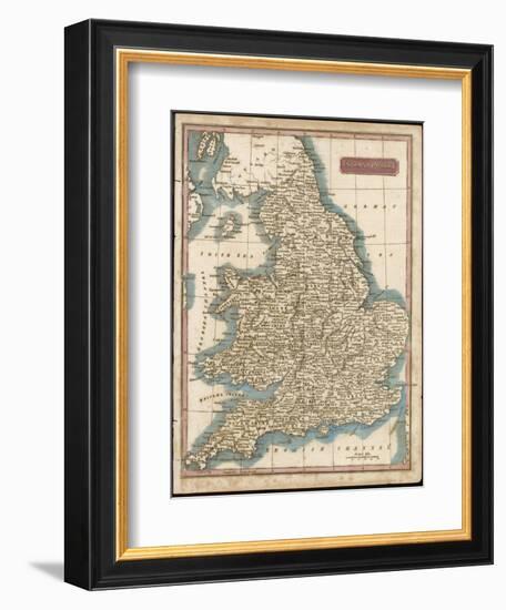 England and Wales Hand Coloured Engraving-null-Framed Photographic Print