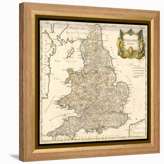 England and Wales-Robert Morden-Framed Stretched Canvas