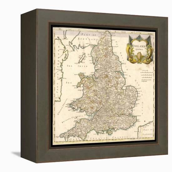 England and Wales-Robert Morden-Framed Stretched Canvas