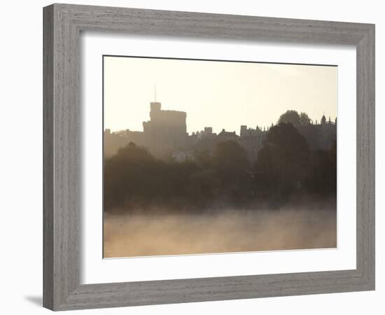 England, Berkshire, Windsor, Windsor Castle and River Thames at Dawn-Steve Vidler-Framed Photographic Print