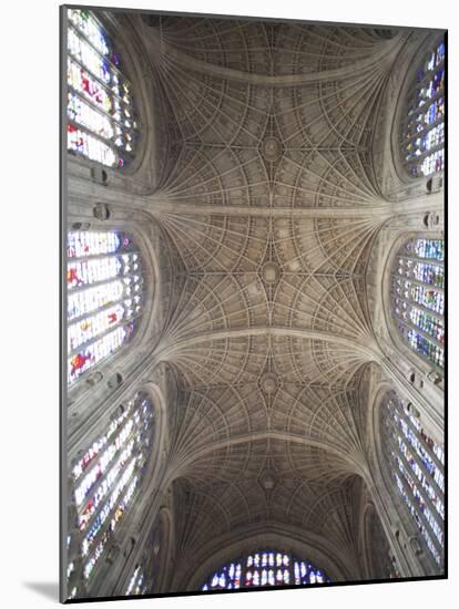 England, Cambridgeshire, Cambridge, King's College Chapel, Ceiling-Steve Vidler-Mounted Photographic Print