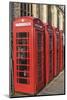 England, Cambridgeshire, Cambridge, Traditional Red Telephone Boxes-Steve Vidler-Mounted Photographic Print