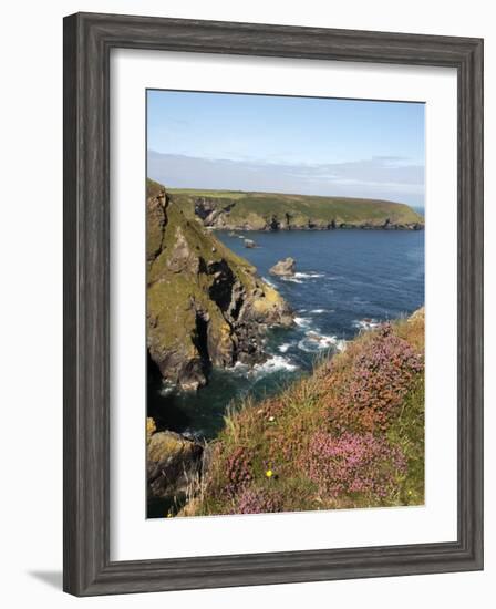 England, Cornwall; Hell's Mouth on the Wild Stretch of Coast Between Portreath and Hayle-Will Gray-Framed Photographic Print