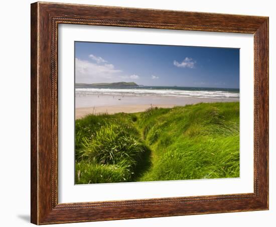 England, Cornwall, Polzeath Beach, UK-Alan Copson-Framed Photographic Print