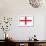 England Country Flag - Letterpress-Lantern Press-Framed Art Print displayed on a wall