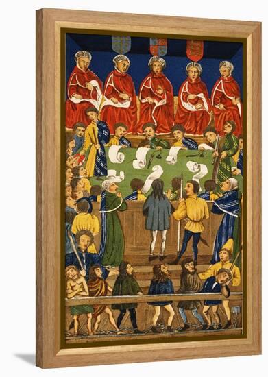 England: Court, 15Th Century-null-Framed Premier Image Canvas