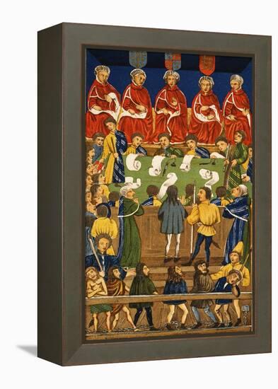 England: Court, 15Th Century-null-Framed Premier Image Canvas
