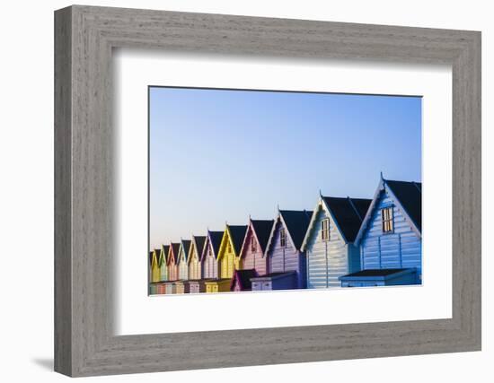 England, Essex, Mersea Island, Beach Huts-Steve Vidler-Framed Photographic Print