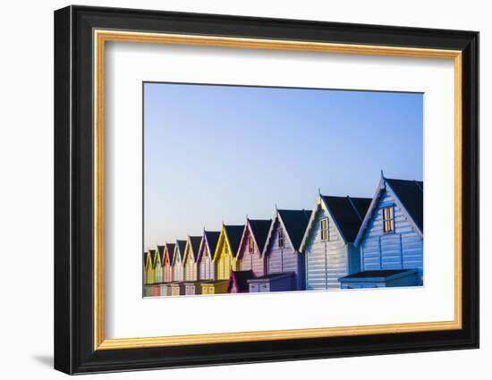 England, Essex, Mersea Island, Beach Huts-Steve Vidler-Framed Photographic Print