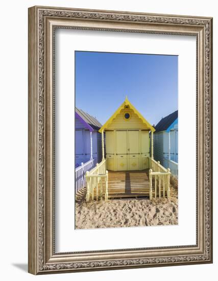 England, Essex, Mersea Island, Beach Huts-Steve Vidler-Framed Photographic Print