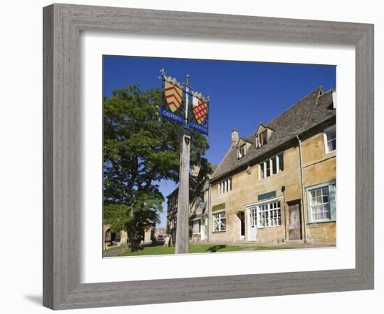 England, Gloustershire, Cotswolds, Chipping Campden, Heraldic Town Sign-Steve Vidler-Framed Photographic Print