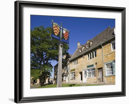 England, Gloustershire, Cotswolds, Chipping Campden, Heraldic Town Sign-Steve Vidler-Framed Photographic Print