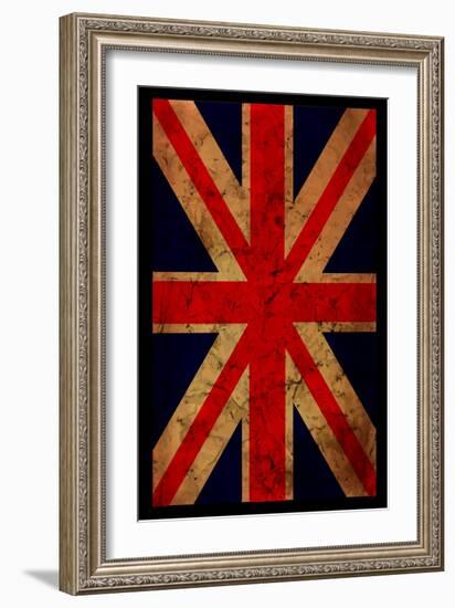 England Grunge Flag. an England Grunge Flag for A Background of A Poster.-emeget-Framed Art Print