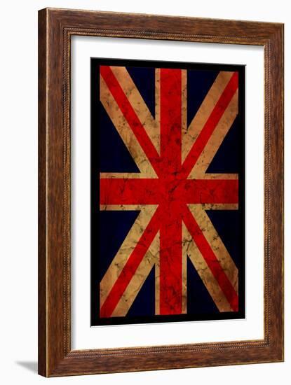 England Grunge Flag. an England Grunge Flag for A Background of A Poster.-emeget-Framed Art Print