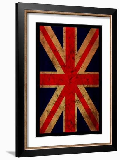 England Grunge Flag. an England Grunge Flag for A Background of A Poster.-emeget-Framed Art Print