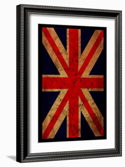 England Grunge Flag. an England Grunge Flag for A Background of A Poster.-emeget-Framed Art Print