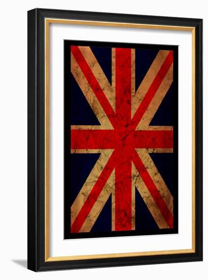 England Grunge Flag. an England Grunge Flag for A Background of A Poster.-emeget-Framed Art Print