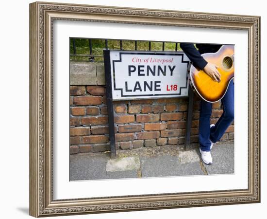 England, Liverpool, Penny Lane, Immortalized by Paul Mccartney-Carlos Sanchez Pereyra-Framed Photographic Print