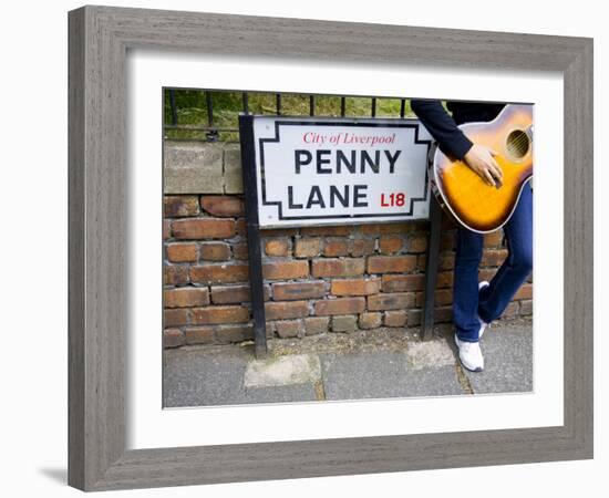 England, Liverpool, Penny Lane, Immortalized by Paul Mccartney-Carlos Sanchez Pereyra-Framed Photographic Print