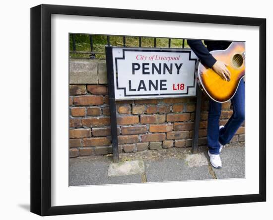 England, Liverpool, Penny Lane, Immortalized by Paul Mccartney-Carlos Sanchez Pereyra-Framed Photographic Print