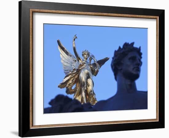 England, London, Buckingham Palace, Queen Victoria Memorial Statue, Peace and Victory Statue-Steve Vidler-Framed Photographic Print