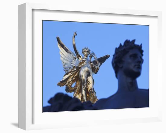 England, London, Buckingham Palace, Queen Victoria Memorial Statue, Peace and Victory Statue-Steve Vidler-Framed Photographic Print