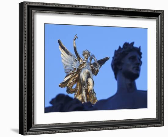 England, London, Buckingham Palace, Queen Victoria Memorial Statue, Peace and Victory Statue-Steve Vidler-Framed Photographic Print