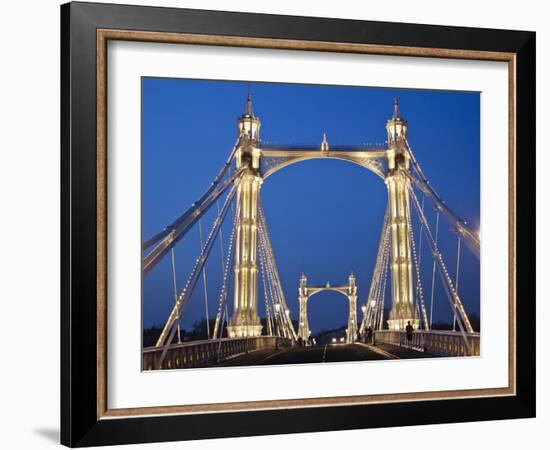 England, London, Chelsea, Albert Bridge-Steve Vidler-Framed Photographic Print