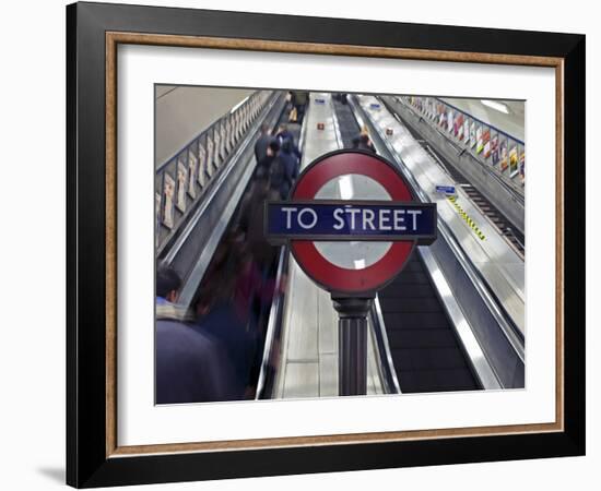 England, London, City of London. Interior of St. Paul's Underground Station-Pamela Amedzro-Framed Photographic Print