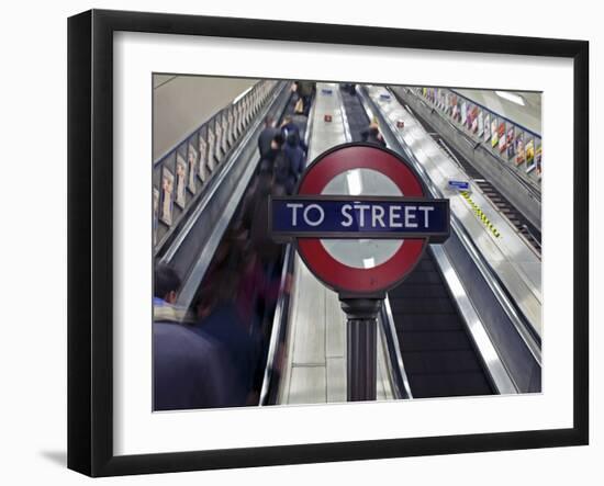 England, London, City of London. Interior of St. Paul's Underground Station-Pamela Amedzro-Framed Photographic Print
